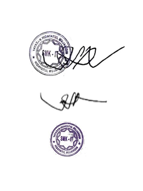 Tanda Tangan dan Cap KTP Asli