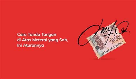 Tanda tangan dan meterai