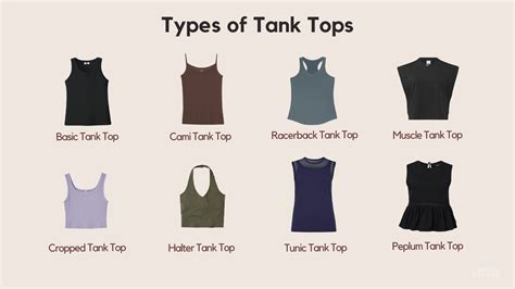 Tank Top Styles Chart