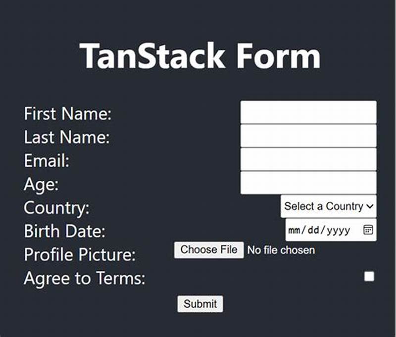 Tanstack Form Example