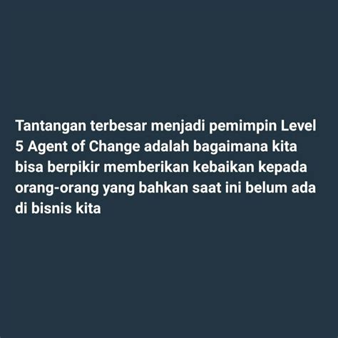 Tantangan Agent of Change