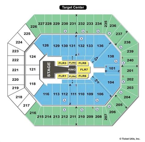 Target Center Minneapolis Mn Seating Chart