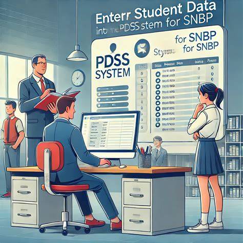 Teacher and student checking data