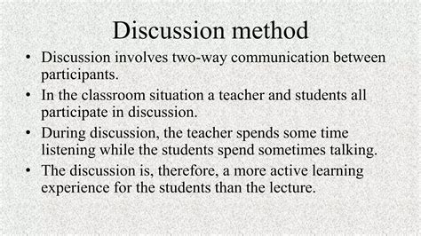 Teacher discussion