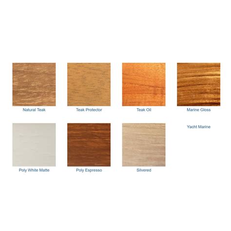 Teak Colour Chart