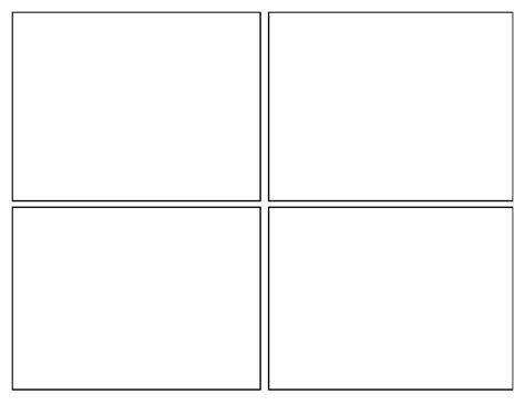 Template A White Paper Image Divided Into Four Even Squares
