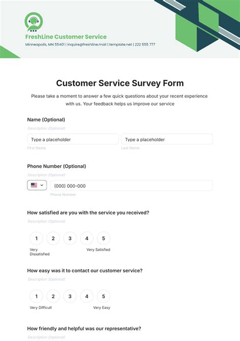 Template Customer Service Survey