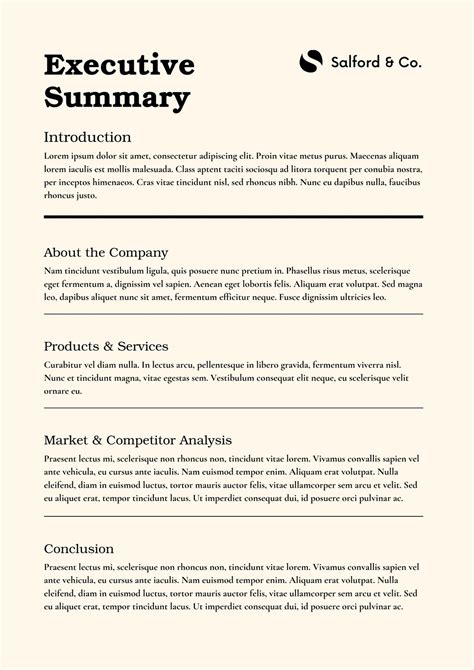 Template Executive Summary