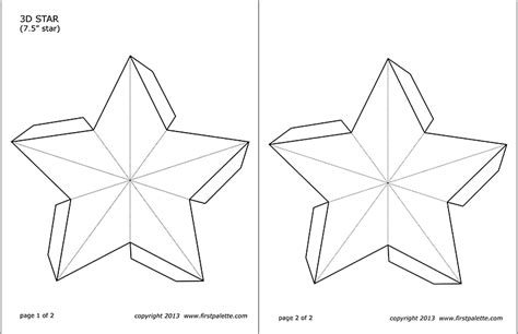 Template For 3d Star