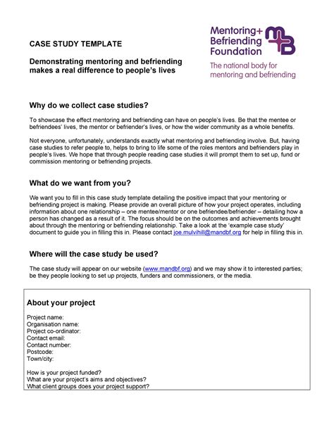 Template For A Case Study