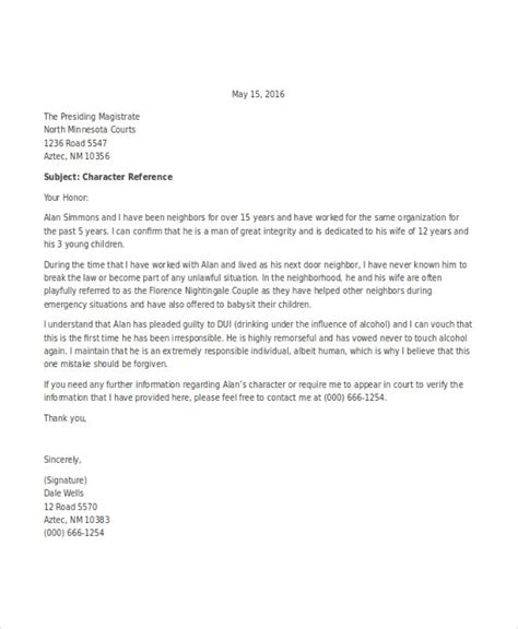 Template For Character Letter