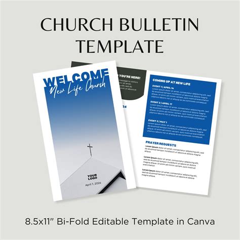 Template For Church Bulletin