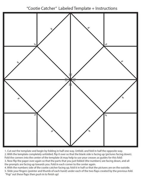 Template For Cootie Catcher