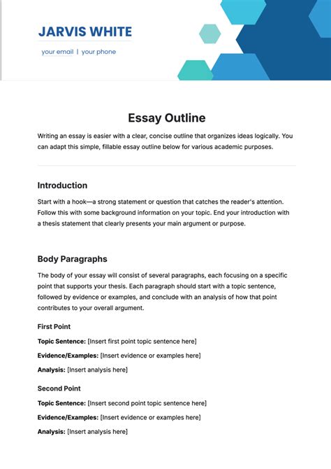 Template For Essay