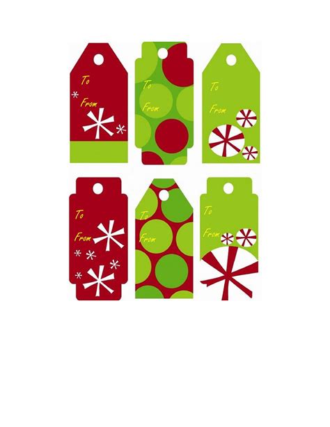 Template For Gift Tags