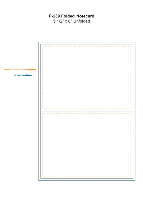 Template For Notecards