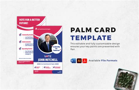 Template For Palm Cards