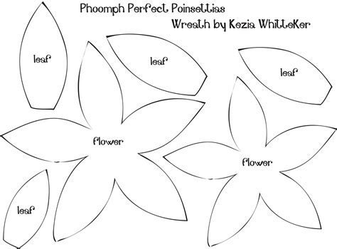 Template For Poinsettia Flower