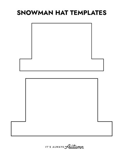Template For Snowman Hat
