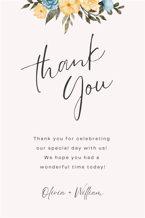 Template For Thank You Cards