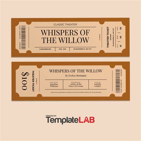Template For Ticket
