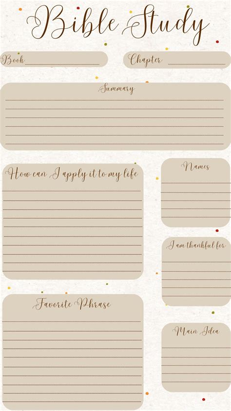 Template For Writing A Bible Study