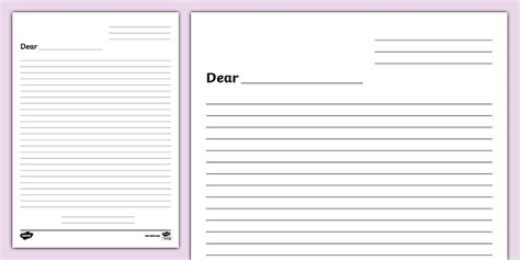 Template For Writing Letters