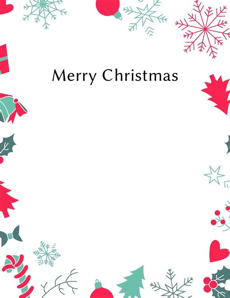 Template For Xmas Letter