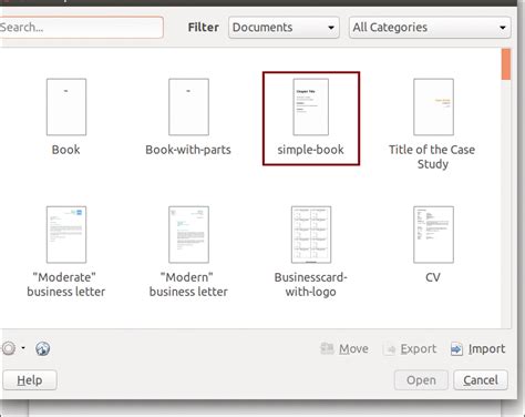 Template Libreoffice