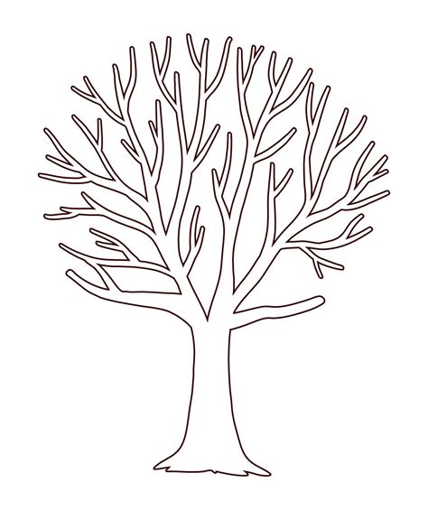 Template Of A Bare Tree