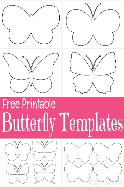 Template Of A Butterfly To Print