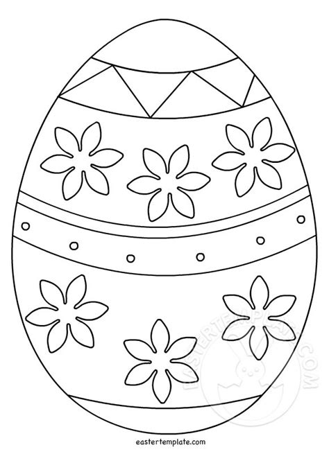 Template Of Easter Eggs