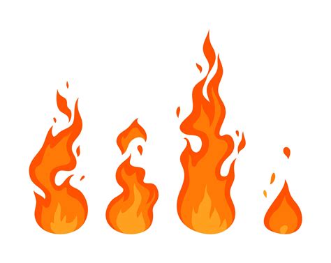 Template Of Fire Flames