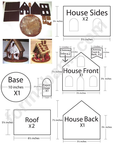 Template Of Gingerbread House