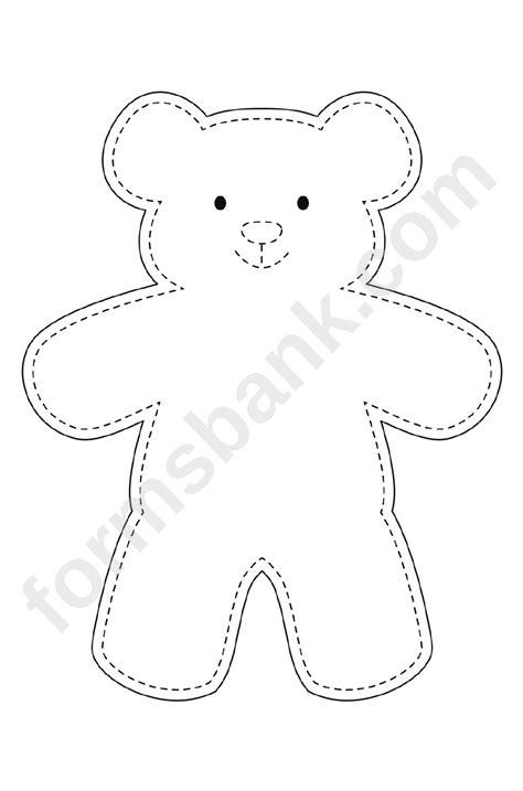 Template Of Teddy Bear
