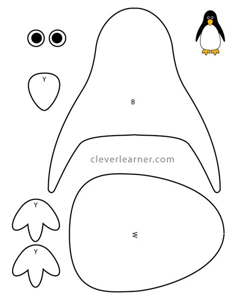 Template Penguin Craft Preschool