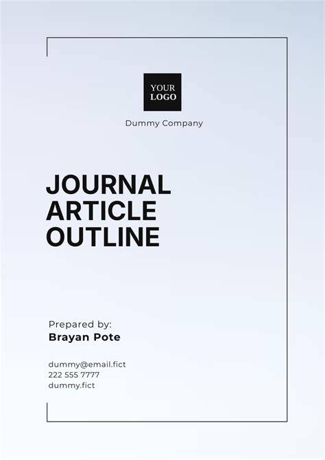 Template To Format A Proquest Journal Article From A Database