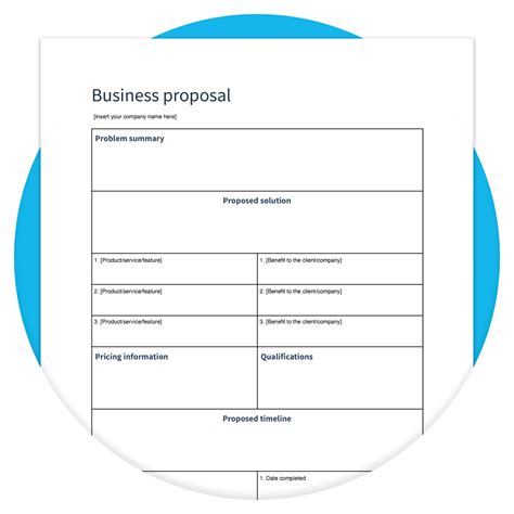 Templates Of Business Proposal