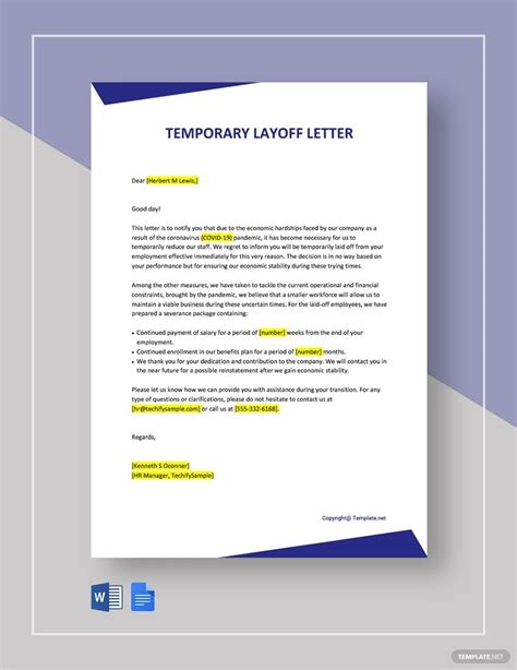 Temporary Layoff Letter Template