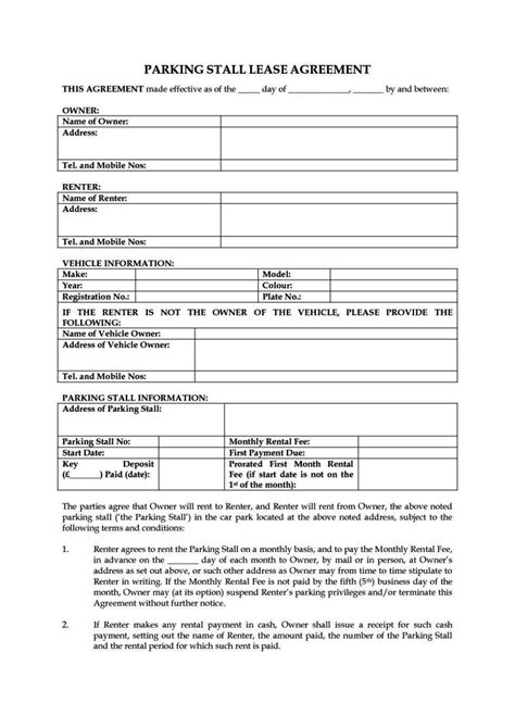 Tenancy Agreement Template Uk