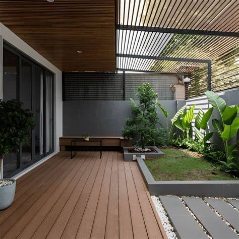 Teras Kayu Modern Minimalis
