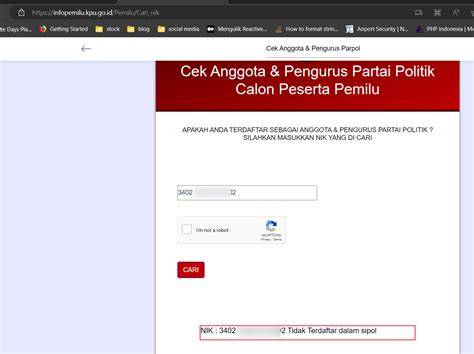 Terdaftar Sebagai Anggota Partai