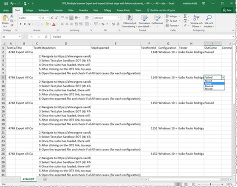 Test Plan Template Xls