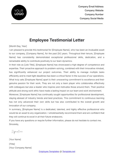 Testimonial Template Free