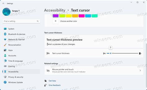 Text Cursor Settings Windows 11