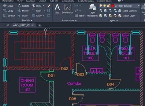 Text layer autocad