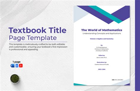 Textbook Templates Microsoft Word