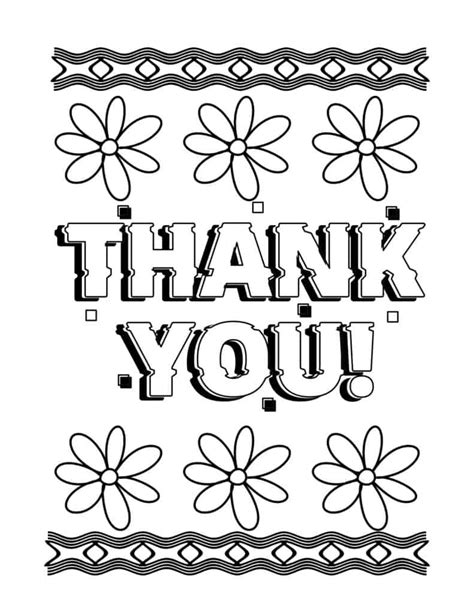 Thank You Coloring Pages Free Printable