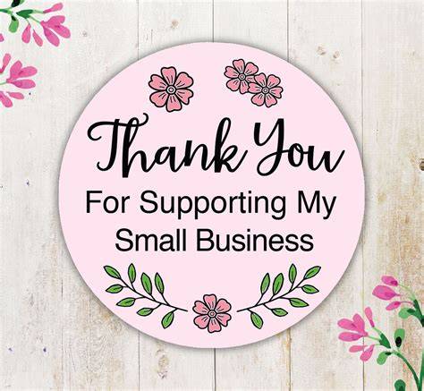 Thank You For Supporting My Small Business Stickers Printable