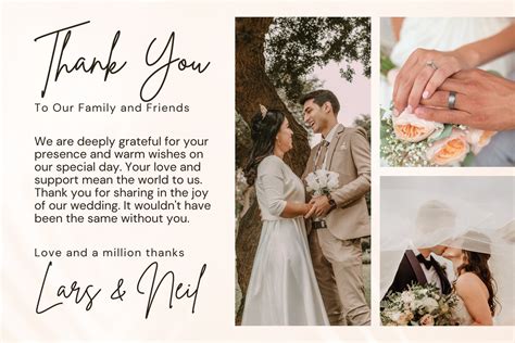 Thank You Note Wedding Template
